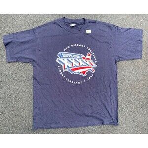 NWOT Vintage 2002 New England Patriots Super Bowl 36 Rams Brady T Shirt XL